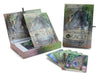 The Stone Circle Oracle by Schiffer Publishing, Ltd. is displayed with its box, booklet, and several vibrant stone and nature-themed cards fanned out—perfect self-exploration tools.