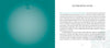 A book spread from Schiffer Publishing, Ltd.’s Rumi's Gift Oracle Cards shows a teal left page and a cream right page titled Introduction with several paragraphs, mirroring the card set's thoughtful design; a subtle motif decorates the lower right corner.