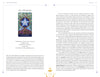 A book page from "The Star Tarot" by Schiffer Publishing, Ltd. showcases the Ace of Pentacles card with vivid artwork and text detailing its symbolism, meanings, and astrological links.