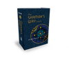 The Shaman’s Way Oracle by Schiffer Publishing, Ltd. is a blue box set featuring Michelle Motuzas’ circular tribal design in gold, blue, and green—an inspiring oracle deck for spiritual healing card seekers.