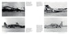 A photographic survey of four black-and-white images features the F-104 Starfighter by Schiffer Publishing, Ltd., showing the jet on airfields from side and front angles, with visible markings, tail numbers, and another military aircraft in view.