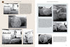 A two-page spread from Schifferbooks' "Nose Art of the 5th Air Force: Pin-Ups and More, 1942–1947" displays vintage black-and-white WWII photos showing bomber nose art with pin-up girls and names like Undecided and Under Exposed.