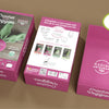 Three views of the Schiffer Publishing, Ltd. Crochet Your Veggies Amigurumi Kit Radish box: closed, open, and back displaying included items and instructions. A bubble reads, Kit has all you need to crochet 1 radish—great for beginners or radish fans!.