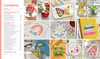 The contents page of HeartFELT Crafts to Make and Give by Schiffer Publishing, Ltd. features images of beginner felt projects—like a strawberry cake, fruit pincushions, a rainbow, flowers, and a frog—alongside supplies and a table of contents.