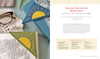 The book "HeartFELT Crafts to Make and Give" by Schiffer Publishing, Ltd. displays blue and green sun-embroidered felt bookmarks, plus a floral sketch, materials list, and beginner-friendly bookmark instructions.