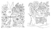 MAGIC MEADOWS - ROYAL KINGDOM - MERMAIDS’ BAY by Schiffer Publishing, Ltd. offers whimsical scenes like a girl riding a rabbit among flowers and another with a girl on a whale—perfect for fans of fairy coloring books.