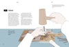 An illustration depicts hands using a wooden mallet and metal tool to stamp a design, with various wood stamping tools and a heat tool on the table. "Stamping on Wood" by Schiffer Publishing, Ltd. features text about leatherworking tools.