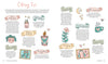 The Very Cozy Coloring Book by Schiffer Publishing, Ltd. features a colorful Coloring Tips page with cozy doodles—mugs, candles, socks, blankets—and advice bubbles paired with cute, relaxing illustrations.