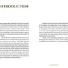 A book page titled “Introduction” with green text features, on the left side, a paragraph discussing trees and The Tree Tarot by Schiffer Publishing, Ltd., exploring how this unique deck draws on forest wisdom to offer deeper insights. On the right side, readers are encouraged to appreciate trees. Page numbers 6 and 7 appear at the bottom.