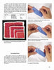 The Knitting Beaded Purses magazine page from Schiffer Publishing, Ltd. features a bead size chart, swatches, step-by-step Uridai Stitch photos, plus tips and error correction—ideal for antique or vintage beaded purse projects.