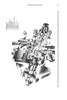 A detailed black-and-white technical diagram of a Schiffer Publishing, Ltd. Diesel Engines fuel injection pump shows labeled internal parts, with a key on the left and descriptions on the right side of the page.