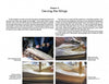 A page from "How to Carve Bellamy Eagles" by Schiffer Publishing, Ltd. features text and four photos showing hands carving a classic Bellamy-style wooden wing from basswood, detailing the step-by-step process.