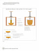 Instructional diagram from "Turning Segmented Lamps" by Schiffer Publishing, Ltd. shows how to add wood rings or layers to a lamp using step-by-step labeled side views and explanatory text for segmented lamp making.