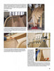 A page from Schiffer Publishing, Ltd.'s "Woodstrip Rowing Craft" shows step-by-step wooden boat building with five photos—frames, clamped planks, alignment guides—and detailed text instructions for each stage.