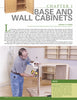 A man uses a power drill to build a wooden cabinet in a workshop with unfinished wall tool cabinets behind him. Schiffer Publishing's "Home Workshop Storage: 21 Projects to Build" offers ideas for custom base and wall cabinets.