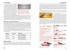 A two-page spread from the Ro-Ro Handbook by Schiffer Publishing, Ltd. provides text, tables, and images detailing lashing materials, types, and instructions for straps and fastening methods used in Ro-Ro shipping and cargo securing.
