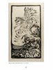 Black and white woodcut print from the Wharton Esherick Studio & Collection by Schiffer Publishing, Ltd.; abstract swirling water over rocks with bold lines evoking Esherick’s sculptural style. Printed text and artist’s signature at bottom.