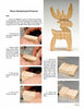 Step-by-step images and instructions from Schiffer Publishing, Ltd.’s "Scroll Saw Basics" show how to carve a wooden deer using scroll saw techniques, with a finished 3D deer and close-up tool shots included.