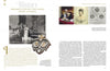 A magazine spread titled "Beyond Fabergé" by Schiffer Publishing, Ltd. features Friedrich Köchli, Russian Grand Dukes, historical portraits, royals in a lavish room, and Romanov treasures like jeweled lockets with miniatures.