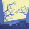 A nighttime room with toys and a toy box; window light casts tree branch shadows on the wall. Text: "The street lights make shadows on my wall—a children's book about fears." Shadows on My Wall by Schiffer Publishing, Ltd.