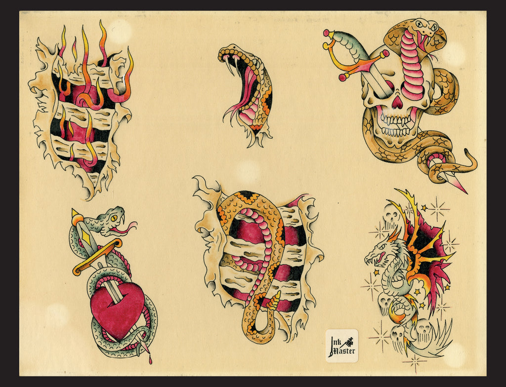 Original Tattoo Flash of John W. Harden – Schiffer Kids