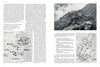 A two-page spread from *Alpini: Italian Mountain Troops* by Schiffer Publishing features text on the Battle of Vittorio Veneto, with a wartime mountain photo at the top right and two black-and-white tactical maps at the bottom.